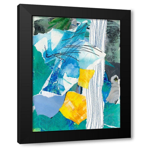 Reclaimed Collage I Black Modern Wood Framed Art Print with Double Matting by Moore, Regina