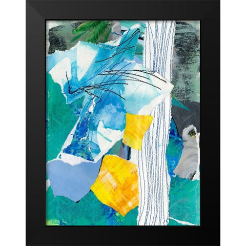 Reclaimed Collage I Black Modern Wood Framed Art Print by Moore, Regina