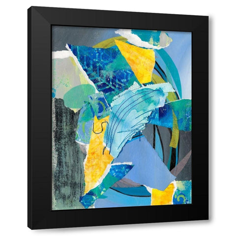 Reclaimed Collage II Black Modern Wood Framed Art Print with Double Matting by Moore, Regina