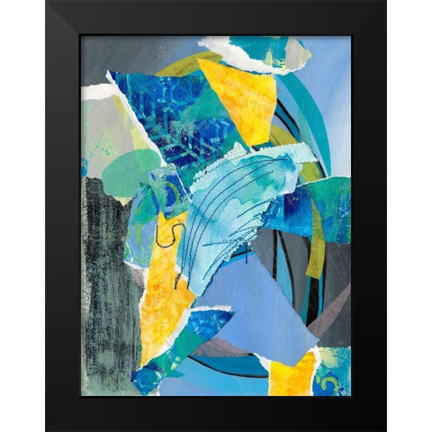 Reclaimed Collage II Black Modern Wood Framed Art Print by Moore, Regina