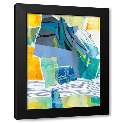 Reclaimed Collage V Black Modern Wood Framed Art Print with Double Matting by Moore, Regina