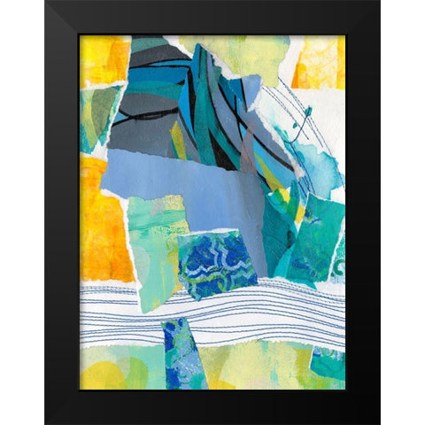 Reclaimed Collage V Black Modern Wood Framed Art Print by Moore, Regina