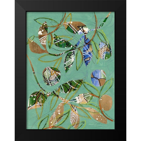 Nature on Sage I Black Modern Wood Framed Art Print by Moore, Regina