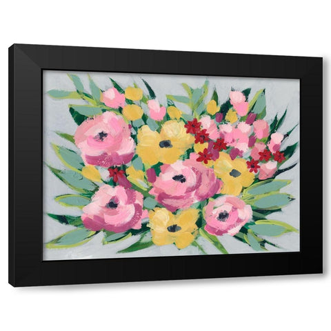 Spring Array II Black Modern Wood Framed Art Print with Double Matting by Moore, Regina