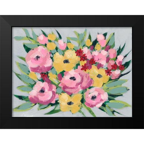 Spring Array II Black Modern Wood Framed Art Print by Moore, Regina