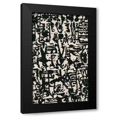 Graphic Mod Abstract I Black Modern Wood Framed Art Print with Double Matting by Baxter Mill Archive