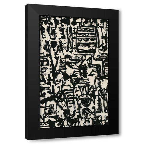 Graphic Mod Abstract II Black Modern Wood Framed Art Print with Double Matting by Baxter Mill Archive