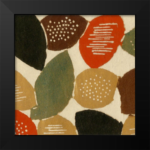 Ovoid Motif I Black Modern Wood Framed Art Print by Baxter Mill Archive