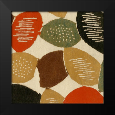 Ovoid Motif II Black Modern Wood Framed Art Print by Baxter Mill Archive