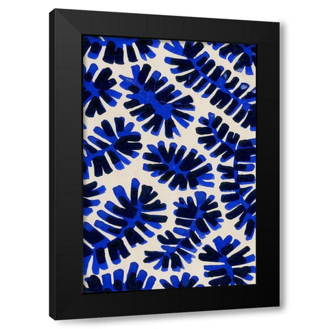 Modern Leaf Motif I Black Modern Wood Framed Art Print by Baxter Mill Archive