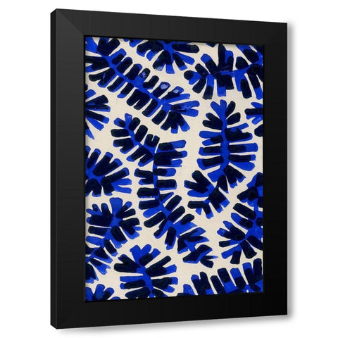 Modern Leaf Motif II Black Modern Wood Framed Art Print with Double Matting by Baxter Mill Archive