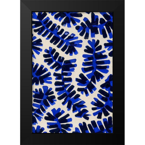 Modern Leaf Motif II Black Modern Wood Framed Art Print by Baxter Mill Archive