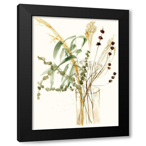 Composition in Vase I Black Modern Wood Framed Art Print with Double Matting by Goldberger, Jennifer