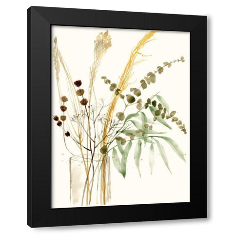 Composition in Vase II Black Modern Wood Framed Art Print with Double Matting by Goldberger, Jennifer