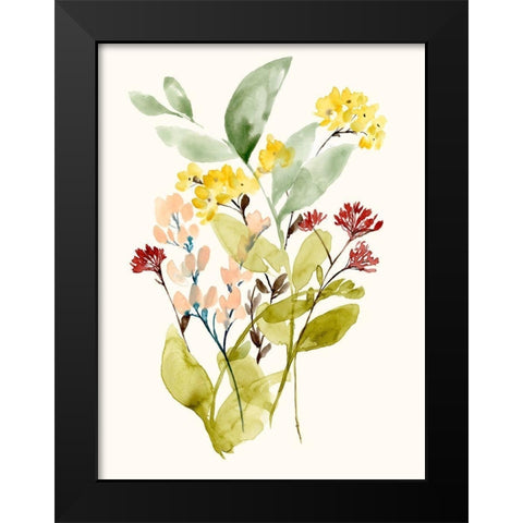 Spring Sprigs I Black Modern Wood Framed Art Print by Goldberger, Jennifer