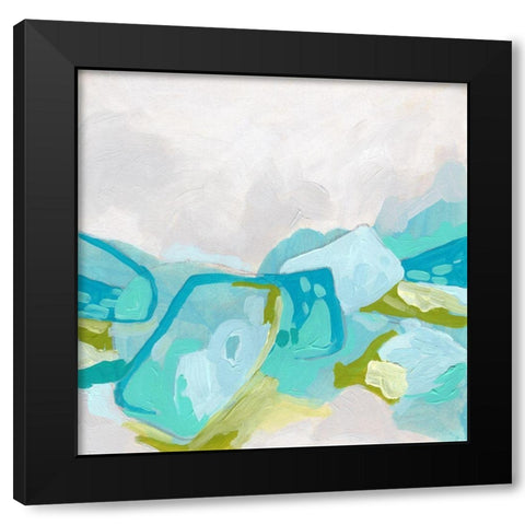 Geode Vista II Black Modern Wood Framed Art Print with Double Matting by Vess, June Erica