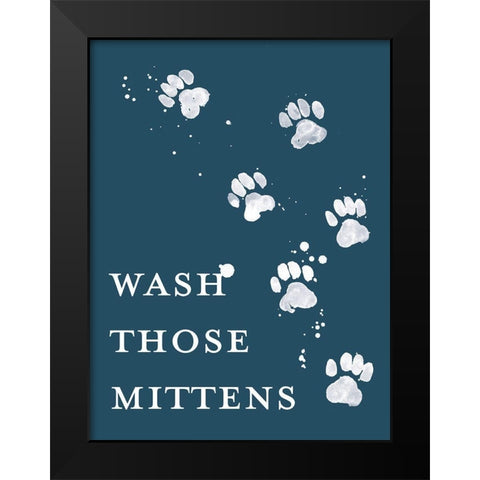 Wash Your Paws II Black Modern Wood Framed Art Print by Popp, Grace