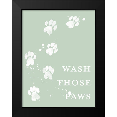 Wash Your Paws III Black Modern Wood Framed Art Print by Popp, Grace