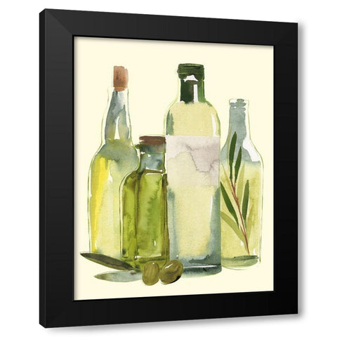 Olive Oil Set I Black Modern Wood Framed Art Print with Double Matting by Warren, Annie