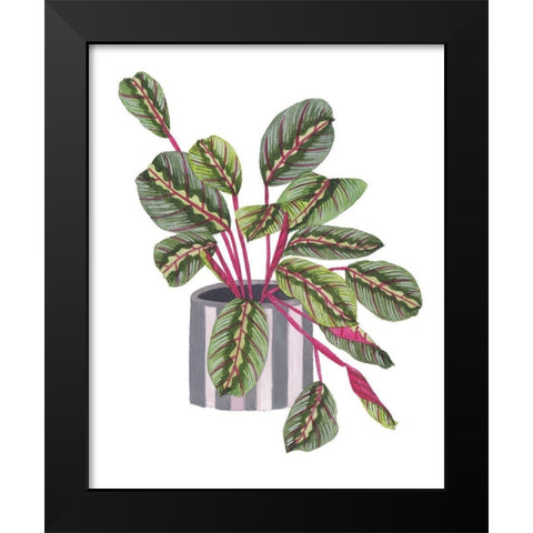 Prayer Plant I Black Modern Wood Framed Art Print by Wang, Melissa