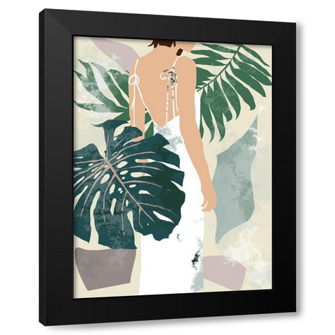 Summer Shades I Black Modern Wood Framed Art Print with Double Matting by Wang, Melissa