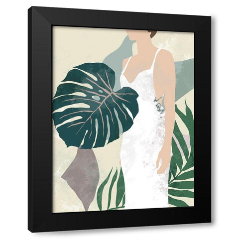 Summer Shades II Black Modern Wood Framed Art Print with Double Matting by Wang, Melissa