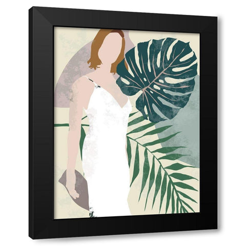 Summer Shades III Black Modern Wood Framed Art Print with Double Matting by Wang, Melissa