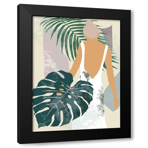 Summer Shades IV Black Modern Wood Framed Art Print with Double Matting by Wang, Melissa