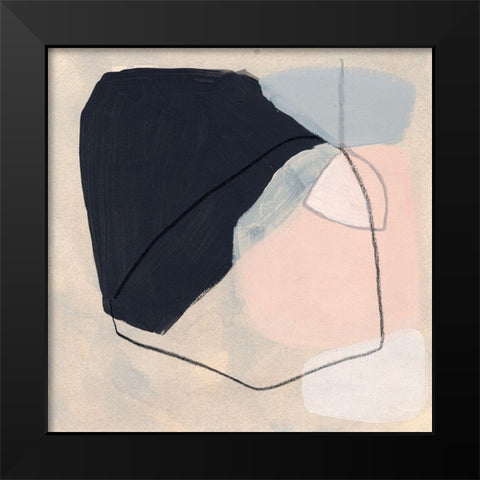 Keystone I Black Modern Wood Framed Art Print by Vess, June Erica