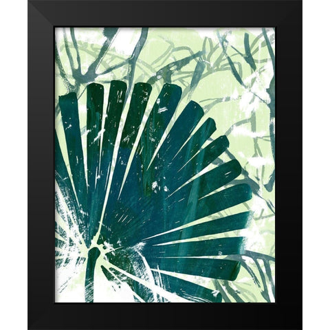 Palm Pastiche II Black Modern Wood Framed Art Print by Vess, June Erica