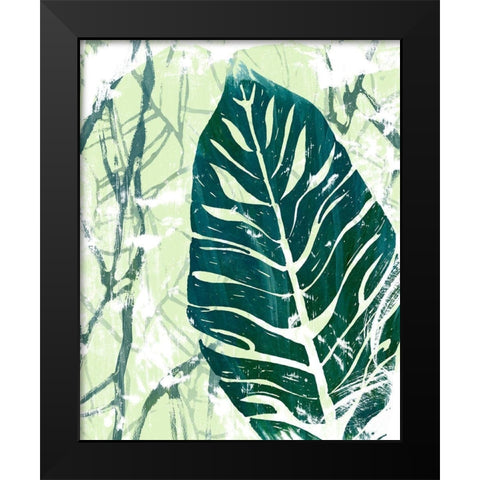 Palm Pastiche III Black Modern Wood Framed Art Print by Vess, June Erica