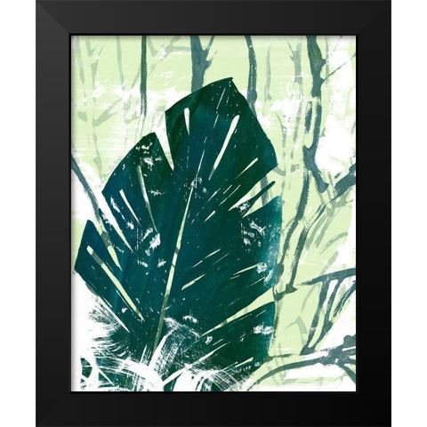 Palm Pastiche IV Black Modern Wood Framed Art Print by Vess, June Erica