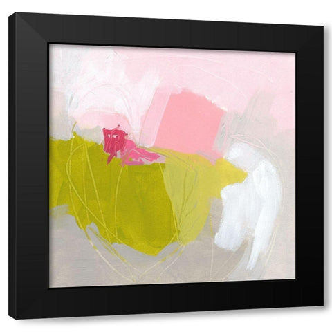 Petal Tone I Black Modern Wood Framed Art Print by Vess, June Erica