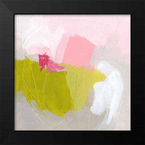 Petal Tone I Black Modern Wood Framed Art Print by Vess, June Erica