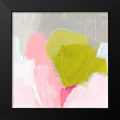 Petal Tone II Black Modern Wood Framed Art Print by Vess, June Erica