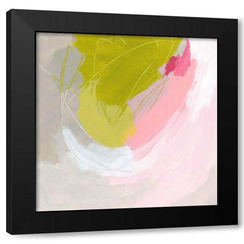 Petal Tone IV Black Modern Wood Framed Art Print by Vess, June Erica