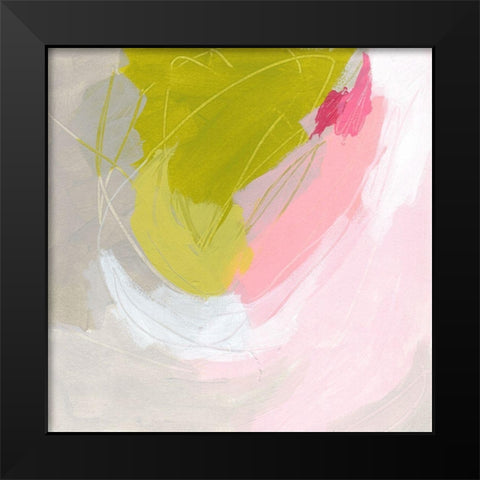 Petal Tone IV Black Modern Wood Framed Art Print by Vess, June Erica