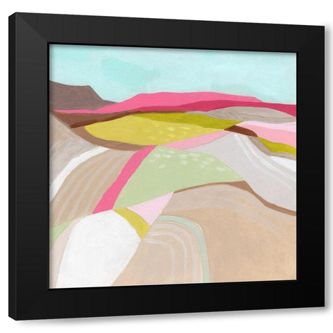 Valley Path I Black Modern Wood Framed Art Print by Vess, June Erica