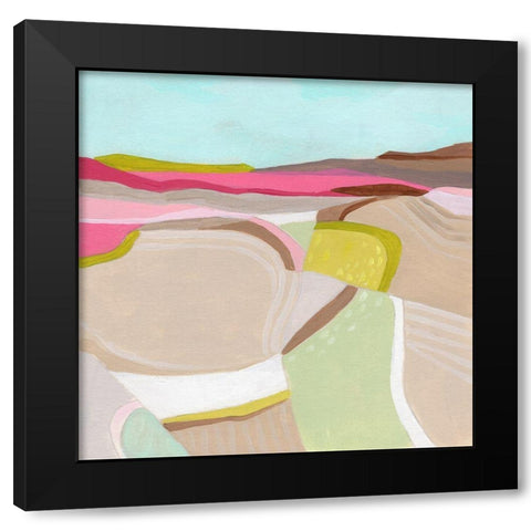 Valley Path II Black Modern Wood Framed Art Print with Double Matting by Vess, June Erica