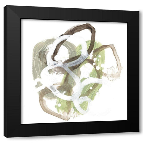 Verdigris Circuit I Black Modern Wood Framed Art Print with Double Matting by Vess, June Erica