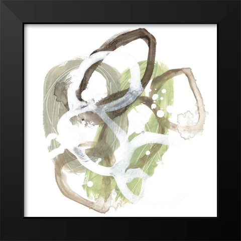 Verdigris Circuit I Black Modern Wood Framed Art Print by Vess, June Erica