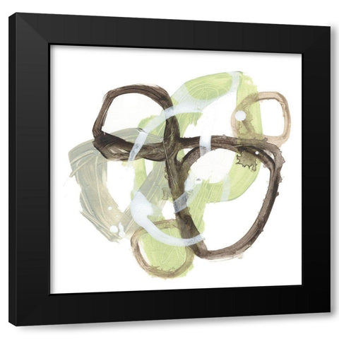 Verdigris Circuit II Black Modern Wood Framed Art Print with Double Matting by Vess, June Erica