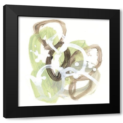Verdigris Circuit IV Black Modern Wood Framed Art Print with Double Matting by Vess, June Erica