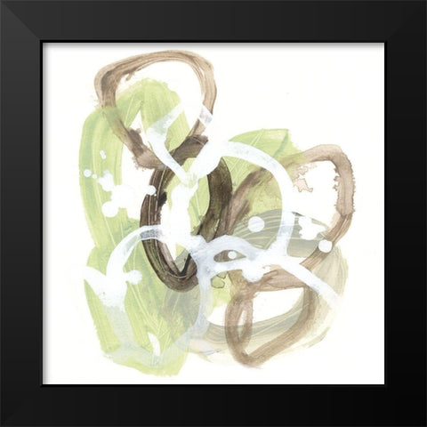 Verdigris Circuit IV Black Modern Wood Framed Art Print by Vess, June Erica