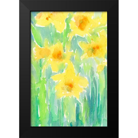 Daffodils I Black Modern Wood Framed Art Print by Dixon, Samuel