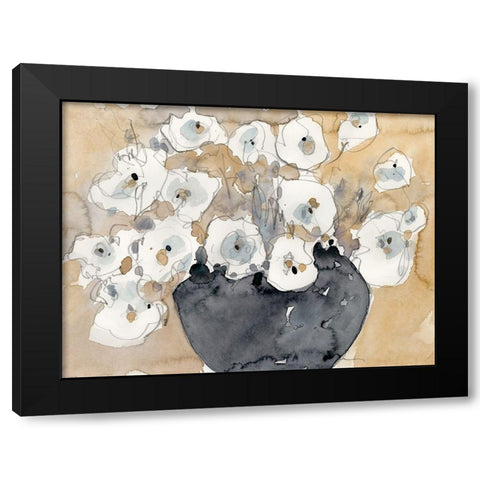 Another White Blossom II Black Modern Wood Framed Art Print with Double Matting by Dixon, Samuel