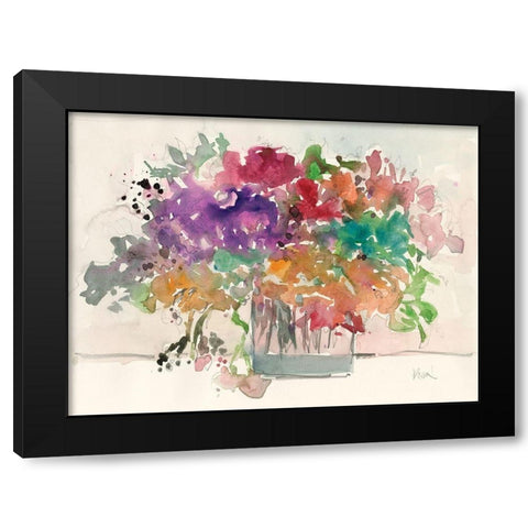 Mix Flowers I Black Modern Wood Framed Art Print by Dixon, Samuel