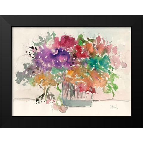 Mix Flowers I Black Modern Wood Framed Art Print by Dixon, Samuel