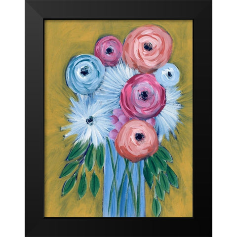 Fictitious Floral I Black Modern Wood Framed Art Print by Moore, Regina