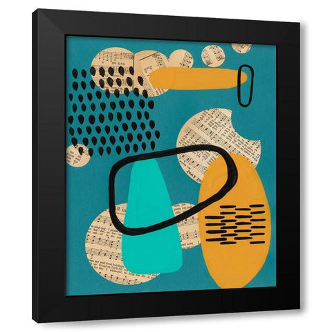 Contemporary Configuration I Black Modern Wood Framed Art Print with Double Matting by Moore, Regina